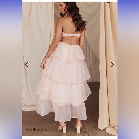 Bahati Pink Ruffle Midi Dress - Picture 3 of 6